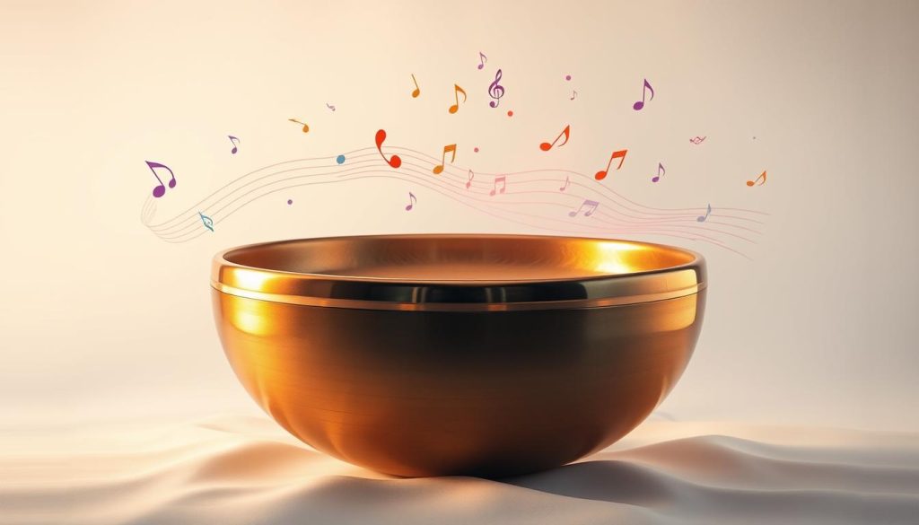 A serene handpan set against a soft, ethereal background, showcasing a harmonious blend of musical notes flowing gently through the air. In the foreground, the handpan gleams with rich, metallic tones, illuminated by warm, golden lighting that highlights its intricate surface. Surrounding it, swirling sound waves and colorful visual representations of timbre and harmony dance upward, creating an abstract interplay of sound and color. The middle ground features subtle, organic shapes that suggest movement and balance, while the background fades into a tranquil gradient, evoking an atmosphere of peace and introspection. The composition should capture the essence of harmony in music, inviting the viewer to feel the equilibrium created by the notes. A serene handpan set against a soft, ethereal background, showcasing a harmonious blend of musical notes flowing gently through the air. In the foreground, the handpan gleams with rich, metallic tones, illuminated by warm, golden lighting that highlights its intricate surface. Surrounding it, swirling sound waves and colorful visual representations of timbre and harmony dance upward, creating an abstract interplay of sound and color. The middle ground features subtle, organic shapes that suggest movement and balance, while the background fades into a tranquil gradient, evoking an atmosphere of peace and introspection. The composition should capture the essence of harmony in music, inviting the viewer to feel the equilibrium created by the notes.